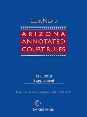 cover image of LexisNexis Arizona Annotated Court Rules, Volume 3 (Federal)
